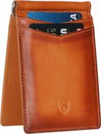 streamlined and stylish: leather men's wallet with money clip and card holder logo