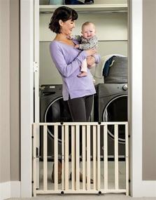 img 2 attached to 🚧 Regalo Easy Fit Wooden Decor Adjustable 42-Inch Extra Wide Baby Gate: Enhance Safety with Natural Wood Elegance!