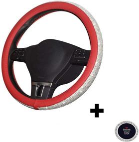 img 4 attached to BLVD-LPF OBEY YOUR LUXURY Steering Wheel Cover Interior Accessories