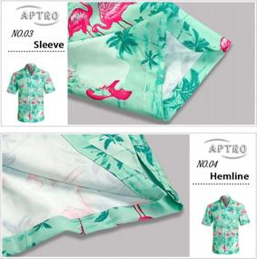 img 1 attached to APTRO Men'S Tropical Beach Shirts With 4-Way Stretch Technology