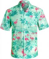 aptro men's tropical beach shirts with 4-way stretch technology logo