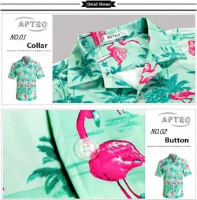 img 2 attached to APTRO Men'S Tropical Beach Shirts With 4-Way Stretch Technology
