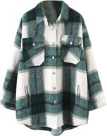 verdusa womens button pocketed flannel women's clothing via coats, jackets & vests logo