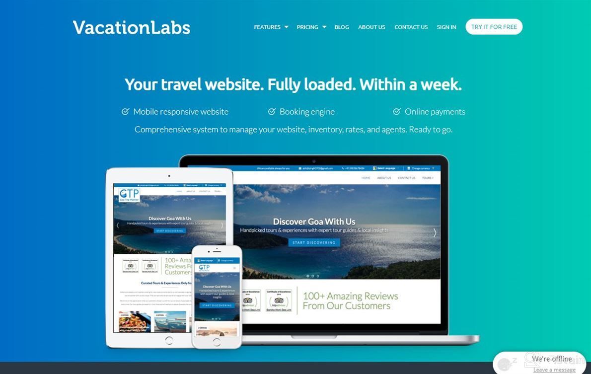 img 1 attached to VacationLabs Booking Engine review by Sam Simone