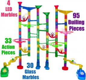 img 2 attached to 129 PCS Marble Race Track Game - Gifts2U STEM Educational Marble Maze Building Blocks Toys For Kids 4+ Year Old