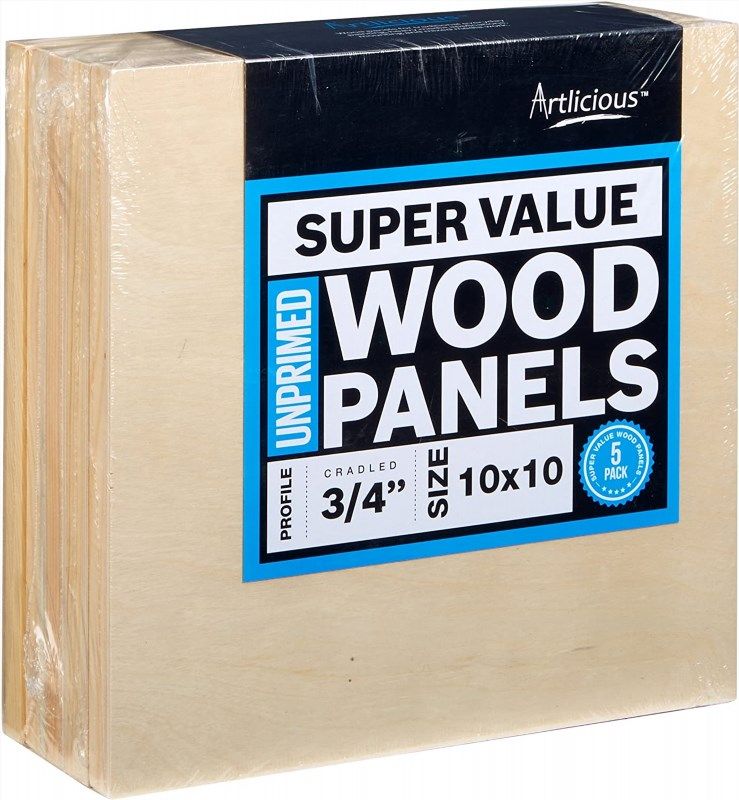 Artlicious Canvas Panels 12 Pack - 11x14 Super Value Pack- Artist Canvas Boards for Painting