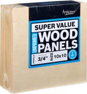 artlicious 10x10 wood panel boards - 5 pack super value set - perfect canvas panel alternative with standard profile for artists and painters logo