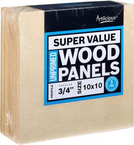 img 4 attached to Artlicious 10X10 Wood Panel Boards - 5 Pack Super Value Set - Perfect Canvas Panel Alternative With Standard Profile For Artists And Painters
