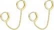 925 sterling silver double hoop earrings chain for women teen girls two holes piercing jewelry logo