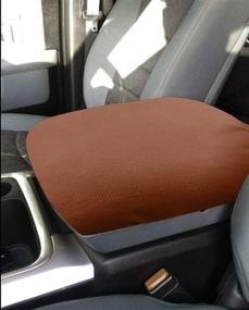 img 1 attached to MOEBULB Center Console Armrest Soft Pad Protector Cover Compatible With 1993-2018 Dodge Ram 1500 2500 3500 4500 5500 Pickup Trucks - (Red-Brown)