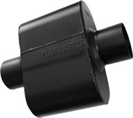 🔊 flowmaster 842515 super 10 muffler 409s - 2.50 center in / 2.50 center out - bold and powerful sound, black logo