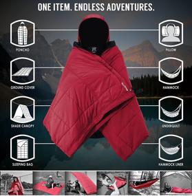 img 3 attached to Kijaro Kubie Multi-Functional Outdoor Gear: Portable Hammock, Poncho, Blanket, Sleeping Bag, Underquilt & More - Ideal For Camping, Travel, And Sports Adventures