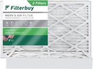 filterbuy 14x25x4 air filter merv 8 dust defense (2-pack), pleated replacement filters for hvac ac furnace (actual size: 13.88 x 24.88 x 3.63 inches) logo