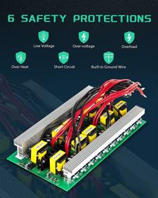 img 1 attached to 🔌 Mxmoonfree 1000W Pure Sine Wave Power Inverter: Wireless LCD Remote Control, 12V DC to AC 110V/120V, Peak 2000 Watt