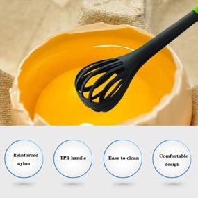 img 1 attached to 11.2In Multifunctional Kitchen Tongs With Nylon Egg Whisk And Beater For Cooking, Mixing, And Barbecue - Perfect Salad Mixer And Food Tool