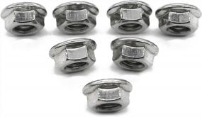 img 1 attached to 20-Piece 3/8-16 Stainless Steel Serrated Flange Lock Nuts By Fullerkreg