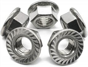 img 3 attached to 20-Piece 3/8-16 Stainless Steel Serrated Flange Lock Nuts By Fullerkreg