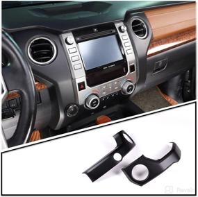 img 4 attached to 🚗 Matte Blackout Center Console Air Vent Trim Set for Toyota Tundra 2014-2021 - Enhance Your Car's Interior with CHEAYAR Car Accessories