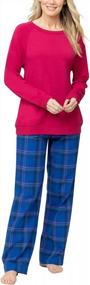 img 4 attached to Cozy Comfort: PajamaGram Women'S Flannel Sleepwear Sets