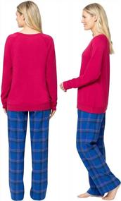 img 3 attached to Cozy Comfort: PajamaGram Women'S Flannel Sleepwear Sets