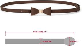 img 2 attached to 🎀 Uxcell Women's Skinny Waist Bow Knot Buckle Belts - Fashionable Accessories