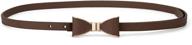 🎀 uxcell women's skinny waist bow knot buckle belts - fashionable accessories logo