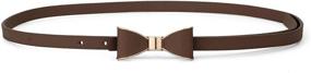 img 4 attached to 🎀 Uxcell Women's Skinny Waist Bow Knot Buckle Belts - Fashionable Accessories