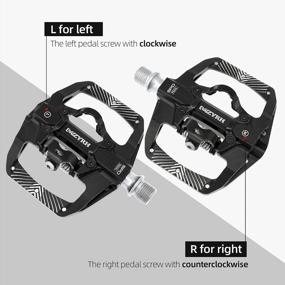 img 2 attached to MZYRH SPD Pedal: Dual Function Sealed Clipless MTB Mountain Bike Pedals With Cleats, Compatible With SPD, Aluminum Flat Platform, 9/16" For Road And Off-Road Cycling
