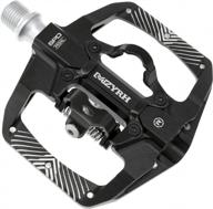 mzyrh spd pedal: dual function sealed clipless mtb mountain bike pedals with cleats, compatible with spd, aluminum flat platform, 9/16" for road and off-road cycling logo
