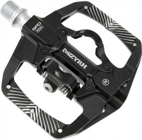 img 4 attached to MZYRH SPD Pedal: Dual Function Sealed Clipless MTB Mountain Bike Pedals With Cleats, Compatible With SPD, Aluminum Flat Platform, 9/16" For Road And Off-Road Cycling