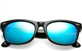 img 2 attached to Flexible TPEE Frame Polarized Sunglasses For Kids Age 3-10, 100% UV Protection For Boys And Girls