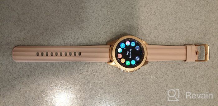 img 2 attached to 📱 Renewed Samsung Galaxy Watch (42mm) Smartwatch (Bluetooth) Compatible with Android/iOS - SM-R810 International Version - No Warranty, Rose Gold Color review by En En Shiu ᠌