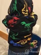 img 1 attached to Parent's Pick: HZXVic Dinosaur Sweatshirt Pullover 🦖 Black 6T - Trendy Boys' Fashion Hoodie & Sweatshirt review by Robert Grimm