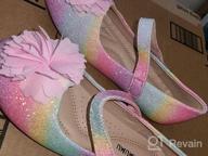 img 1 attached to 💃 Sparkle on Stage with ADAMUMU Toddler Ballet Flower Glitter Girls' Shoes review by Staxy Asedr