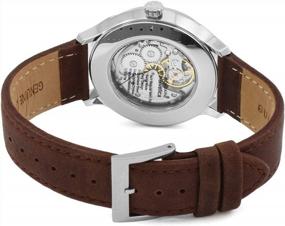 img 3 attached to Mondaine Helvetica No 1 Wrist Watch Men (Model: MH1.R3610.LG) Swiss Made, Brown Leather Strap, Silver Stainless Steel Case, Metallic Face, Black Hands And Numbers