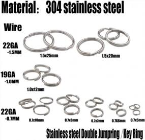 img 2 attached to Enhance Your Jewelry Collection With 250 Pieces Of Stainless Steel Split Rings And Jump Rings - Perfect For Making Customized Necklaces And Bracelets (Size: 1.0X12Mm-12653)