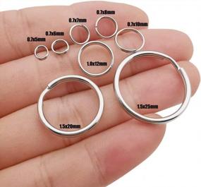 img 1 attached to Enhance Your Jewelry Collection With 250 Pieces Of Stainless Steel Split Rings And Jump Rings - Perfect For Making Customized Necklaces And Bracelets (Size: 1.0X12Mm-12653)