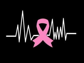 img 4 attached to Breast Cancer Ribbon Heartbeat Sticker