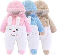 🐻 warm and adorable: newborn cartoon bear snowsuit winter coat for ultimate cosiness! logo