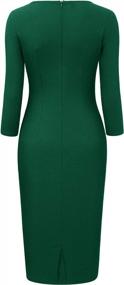img 1 attached to Miusol Women'S Business Retro Ruffles 2/3 Sleeve Cocktail Pencil Dress