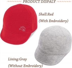 img 1 attached to Adorable Keepersheep Reversible Baseball Cap For Your Baby: Shell Embroidery Cotton And Sun Protection At Its Best!