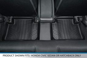 img 3 attached to Enhanced 2nd Row Black MAXLINER Floor Mat 🔲 Liner for 2016-2021 Honda Civic Sedan Or Hatchback Models