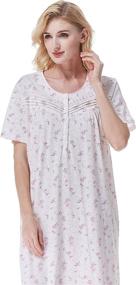 img 1 attached to Keyocean Nightgowns Cotton Lightweight Sleepwear Women's Clothing via Lingerie, Sleep & Lounge