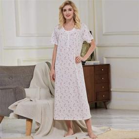 img 3 attached to Keyocean Nightgowns Cotton Lightweight Sleepwear Women's Clothing via Lingerie, Sleep & Lounge