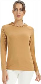img 4 attached to Stay Safe Outdoors: Women'S Long Sleeve Hooded Athletic Shirt With UPF 50+ Sun Protection