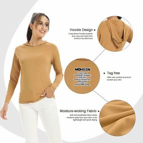 img 2 attached to Stay Safe Outdoors: Women'S Long Sleeve Hooded Athletic Shirt With UPF 50+ Sun Protection