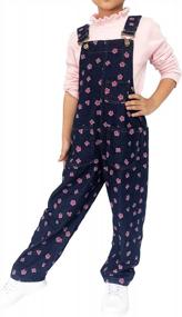 img 1 attached to Sparkling Blue Denim Jumpsuit For Girls: Peacolate Sequin Overalls With Color Changeable Pants (3-14 Years)