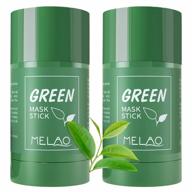 green tea mask stick for deep pore cleansing and blackhead removal with extracts, moisturizing and purifying effects for all skin types - pack of 2 for men and women logo