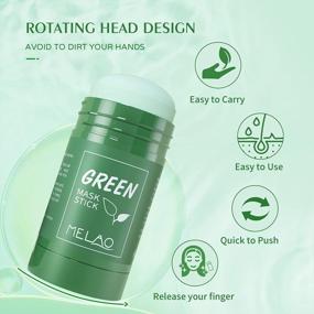 img 2 attached to Green Tea Mask Stick For Deep Pore Cleansing And Blackhead Removal With Extracts, Moisturizing And Purifying Effects For All Skin Types - Pack Of 2 For Men And Women