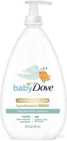 img 4 attached to 👶 Dove Fragrance-Free Baby Lotion for Sensitive Skin - Sensitive Moisture Face and Body Formula, 20 oz